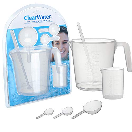 Clearwater Measuring Set for Swimming Pool and Hot Tub Chemical Treatment, Transparent