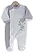 Kinousses Baby Girls' Shooting Star Footie white white 1 Month
