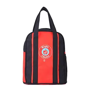 Right Choice Daily use Multipurpose lunchbag School and Office Tiffin Bag for All Men Women Boys & Girls Stylish Handbag Black Red (3001)