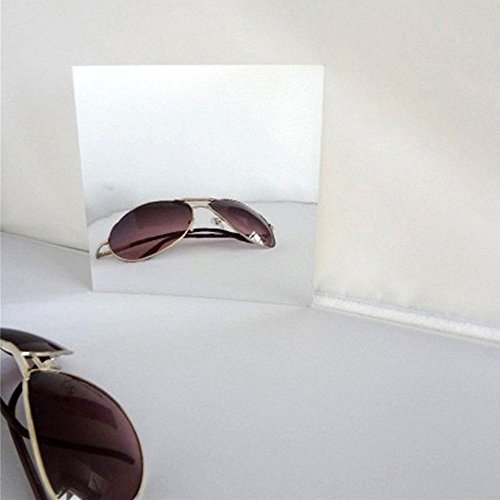 forepin® 16 Stück/set Quadrate Spiegel Wanduhr selbstklebend Mosaik Fliesen Basteln 15 cm * 15 cm Wandsticker Schlafzimmer Wohnzimmer Badezimmer Dekoration Self-Adhesive DIY Mirror Wall Stickers - 4