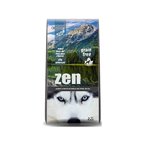 Pienso para perros Zen Pescado 2kg. Alimento completo SIN CEREALES para perros adultos, Salmon y Patata, Comida holística para perros