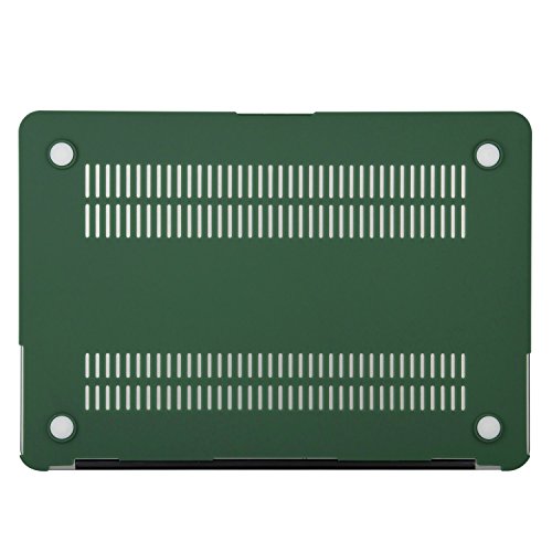 MOSISO Ultra Slim Plastik Hartschale Schutzhülle Snap Case für MacBook Air 13 Zoll (A1466 / A1369), Pfau Grün - 6