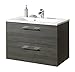 Produktbild Kesper Badmöbel 5757410172102000 Waschplatz Bali, 2 Auszüge, Mineralgussbecken 57 x 80 x 46,5 cm, graphit-struktur