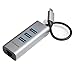 Produktbild USB C Netzwerk USB Ethernet USB C Ethernet Aluminium USB C Adapter auf 3 Port USB 3.0 mit Ethernet Port unterstützt 1000 Mbps geeignet für Typ-C Geräte wie Macbook Pro 2016/2017 usw, Ultrabook, Mac Mini, ChromeBook Pixel.(Grau)