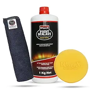 Wavex Paint Sealant Car Polish 1kg Includes Premium Microfiber Cloth and Foam Applicator