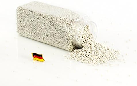 Decorative pearls SAMMY, floating, glossy pearl white, 2-4 mm, 605 ml bottle, Made in Germany - Coloured sand - monsterkatz