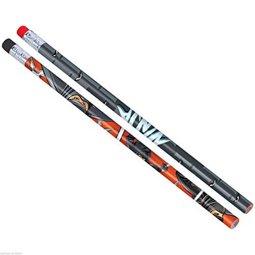 Preisvergleich Produktbild 12 Bleistifte mit Radierer „Ninja“