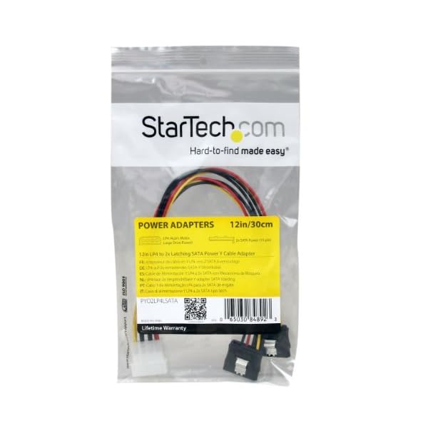 StarTech.com PYO2LP4LSATA - Adaptador Cable Divisor (Molex 4-Pines a 2 x SATA, 30 cm - Image 3