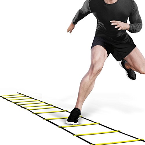 6M 12 Sprossen Sport Trainingsleiter Dauerhafte Fußball Koordinationsleiter mit Tasche