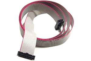 Easyricambi - Cavo Flat connettore a 16 Poli per collegare Il Display Tastiera alla Scheda centralina Micronova stufe a Pellet Lunghezza 150cm Cavo Piatto con attacchi elettrici Femmina a 16 contatti