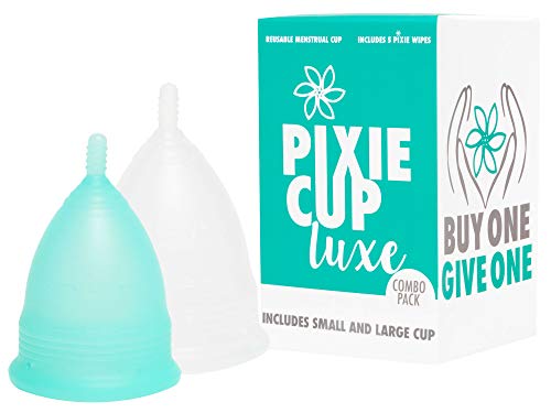Pixie Cup Dar - Cada Copa comprado uno se le da a una mujer que necesite! Nº 1 para más cómodo copa menstrual y Mejor Remoción de vástago Combo paquete