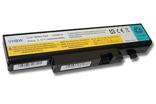 vhbw Akku 4400mAh für Notebook Laptop Lenovo wie 121000916 121000917 121000918 57Y6440 L08S6DB L09L6D16 L09N6D16 L09S6D16 L10L6Y01 L10N6Y01 LO9N6D16.