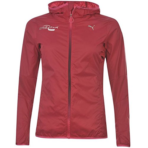 Puma Womens Great Run Hood Jacket Ladies Running Jogging Sport Activewear Cerise (M) 12