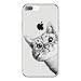 Produktbild Homikon Silikon Hülle Karikatur Kat TPU Tasche Handyhülle Transparente Durchsichtig Weiche Flexible Schutzhülle Stoßfeste Stoßdämpfend Soft Case Kompatibel mit iPhone 8 Plus/7 Plus - Neugierige Katze