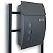 Produktbild BITUXX® Standbriefkasten Briefkasten Postkasten Mailbox Letterbox Briefkastenanlage Dunkelgrau Anthrazit