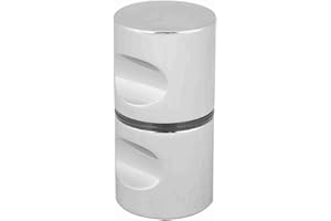 Smandy Duschtürgriff Duschtürknopf Türgriff Aluminiumlegierung verchromter Zuggriffknopf für Badezimmer Duschglastür(#3)