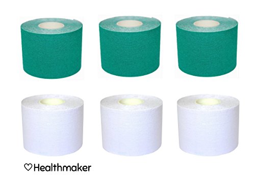 Kinesiologietape by <3 Healthmaker 5cm * 5m Baumwolle 6er Pack