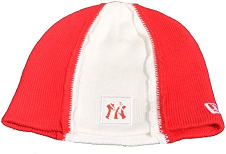 Beanie Hats New Era NY Yankees Red/White Rugged Effect (bh602)