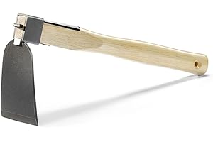 LANYOTA Garden Hoe,Garden Tools Digging Hoe and Rake, Hand Hoe With Wooden Handle for Loosening Soil and Weeding(1pc- Hoe)