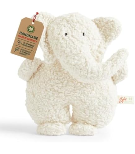 Efie Bio-Kuscheltier Elefant - Handgefertigtes Schmusetier Aus Deutschland