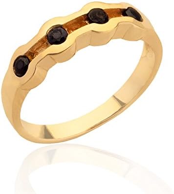 Black Onyx Gemstone Stacking ring Simple Multistone Everyday ring 14ct Gold Filled or 925 Sterling Silver jewellery Birthstone Delicate ring for women