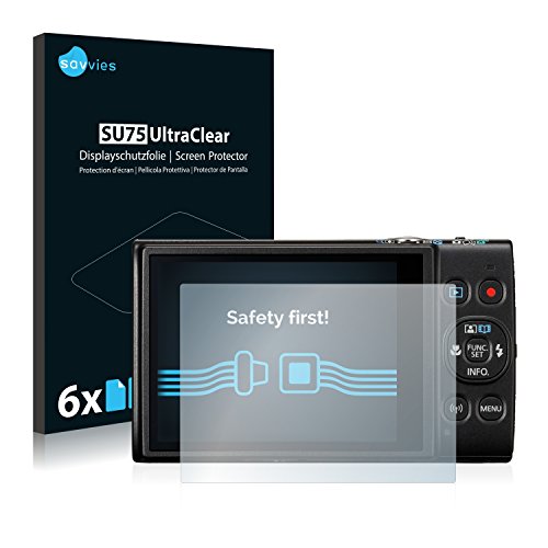 Savvies Canon Digital Ixus 285 HS Film Protection  6 Pi  ces  Protection   cran Film Protecteur