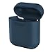 Price comparison product image ROHSCE AirPods Silicone Box Apple AirPods Earphone Case Silicone Shock Proof Protective Case Cover Anti Lost Non-Slip Case for Apple Airpods Air Pods (dark blue)