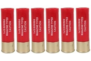2EAGLE Accessoire Airsoft - Pack de 6 Cartouches pour répliques de Fusil à Pompe Airsoft à Billes 6mm - Couleur: Rouge - matière: Plastique Haute résistance, 70 mm