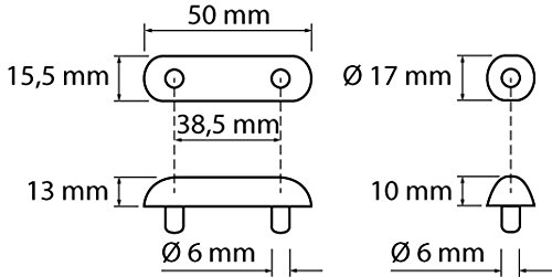 WC-Sitz-Puffer Nr. 10 | Auflagestopfen für Toilettensitz | Abstandhalter für WC-Brille | Dämpfer | Ersatzteil für Toilettendeckel | Weiß | Kunststoff - 2