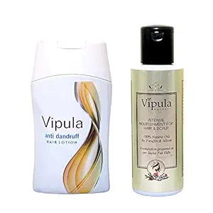 Vipula Hair Care Oil and Shampoo|Samphoo For All Hair Types, Ayurvedic Herbs, Ideal for Hair Growth with Combo pack of 2 bottles of 100 ml each | | All Hair Types (2 Items in the set