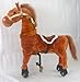 UFREE Action Pony, Unique Rocking Horse. It Is Walking Horse, Plush Toy Pony Like Real , Height 35'', Present for Kids 3 to 5 Years
