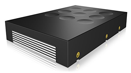 Icy Box IB-2535StS Konverter/Festplattenadapter 2,5″ (6,35 cm) auf 3,5″ (8,9 cm) für SATA HDD/SSD, SATA III, Aluminium-Kühlkörper, silber/schwarz - 2
