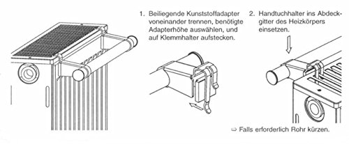 Buderus Handtuchhalter Typ 10-15001 Universal für alle Flachheizkörper Plattenheizköper - 2