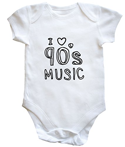 HippoWarehouse I Love 90's Music baby vest boys girls