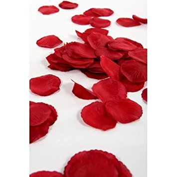 1200 Silk Wedding Flower Petals By Wedding Direct TM 7 Colours, Deep Red