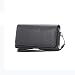 Produktbild Gukas Design Echt Premium Quertasche Clip Universal Belt Holster Handy Halfter Leder Schutz Hülle Tasche mit Magnetverschluss Gürtelclip Gürtelschlaufe Case Für AGM A1Q Smartphone (Farbe: Schwarz)