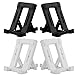 Price comparison product image COOLOO Cell Phone Stand, 4 Pack Phone Stand, Universal Multi-angle Tablet Stand Foldable Desktop Holder Compatible iPhone X 8 7 Plus iPad mini, Smartphone E-Reader, White Black