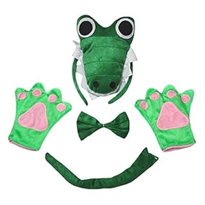 Petitebelle 3D Headband Bowtie Tail Gloves Unisex Children 4pc Costume