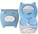 Produktbild Kontaktlinsen Zubehör & Reise Set "Piggy Style", Kontakt Linsen Nécessaire mit: 1x Kontaktlinsen Doppel-Behälter, 1x Pinzette, 1x Einsetzhilfe, 1x Fläschchen & Spiegel (blau)
