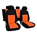 Produktbild gsmarkt | Universal Orange | Sitzbezüge Komplettset Sitzbezug für Auto Sitzschoner Set Schonbezüge Autositz Autositzbezüge Sitzauflagen Sitzschutz Gallante Comfort