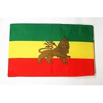 FahnenMax Äthiopien Flagge Mit Löwe – 30x45 Cm, Polyester, Wetterfest