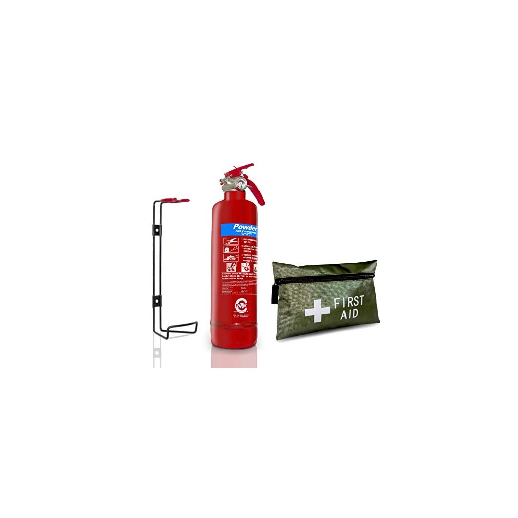 FSS UK 1 KG ABC Dry Powder FIRE Extinguisher with 5 Year Warranty & 42