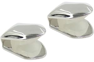 FOMIYES 2Pcs Hip Hop Teeth Plain Plated Mouth Teeth Brace Single Tooth Braces Top Tooth Single Grill Cap Shiny Teeth Teeth Decoration for Teeth Mouth, Party Accessories Teeth Grills (Silver)