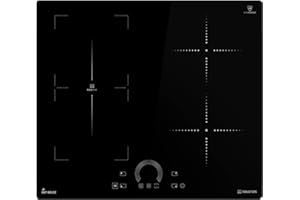 KKT KOLBE Induktionskochfeld 60 cm Autark | Rahmenlos | 4 Zonen Kochplatte | 9 Stufen | Flexzone | Schnellaufheizung | Touch Slider | Automatik-Timer | IH85901FZ