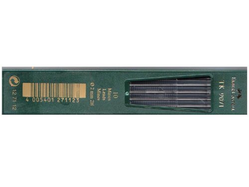 Faber-Castell 127112 - 10 Fallminen TK 9071, Minenstärke: 2,0 mm, Härtegrad: 2H