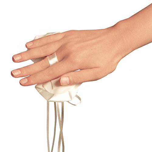 Ringblumen „Rosen“, creme – romantische Alternative zum klassischen Ringkissen in Blütenform mit Kristallen - 3