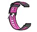 Produktbild SKays Armband Für Garmin Forerunner 230/235 / 220 Silikon Zweifarbig atmungsaktiv Herren Jungen Frauen Armbänder Ersatz Einstellbare Sport Edelstahlschnalle Zubehör Armband (Hot Pink)