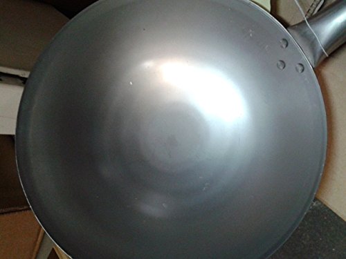 WOK-PFANNE Rund Wokpfanne Gastronomie RUNDER Boden 35cm Nur für Gasherde - 3
