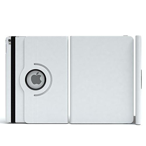 Apple iPad Pro 12,9 (Zoll) Hülle, EAZY CASE Rotation Case Premium Schutzhülle Smart Cover mit Stand-Funktion & Displayschutz 360° Grad drehbar – Etui aus Kunstleder in Weiß - 5