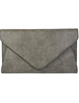 styleBREAKER Clutch Abendtasche im Envelope Kuvert Design mit Schulterriehmen und Trageschlaufe, Damen 02012087